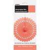 16" Coral Tissue Paper Fan Decoration view 2