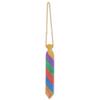 Beistle 2 Piece Beaded Rainbow Ties, 13", Multicolor view 2