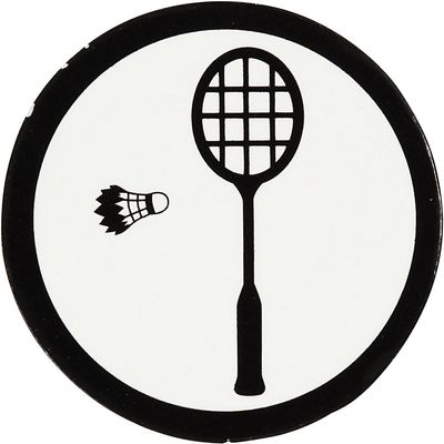 Happy Moments 20 x White/Black Cardboard Punching Figures 25 mm Tennis Racket
