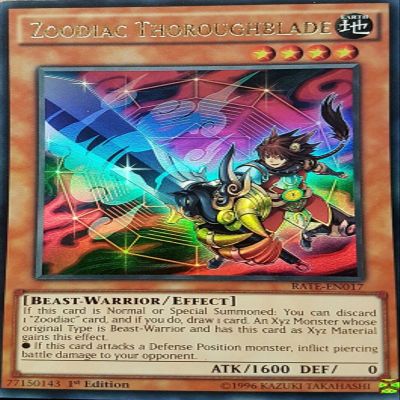 Zoodiac Thoroughblade - RATE-EN017 - Ultra Rare - 1st Edition