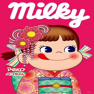 1000 Piece Jigsaw Puzzle Fujiya Milky Peko-chan Kimono (50x75cm)
