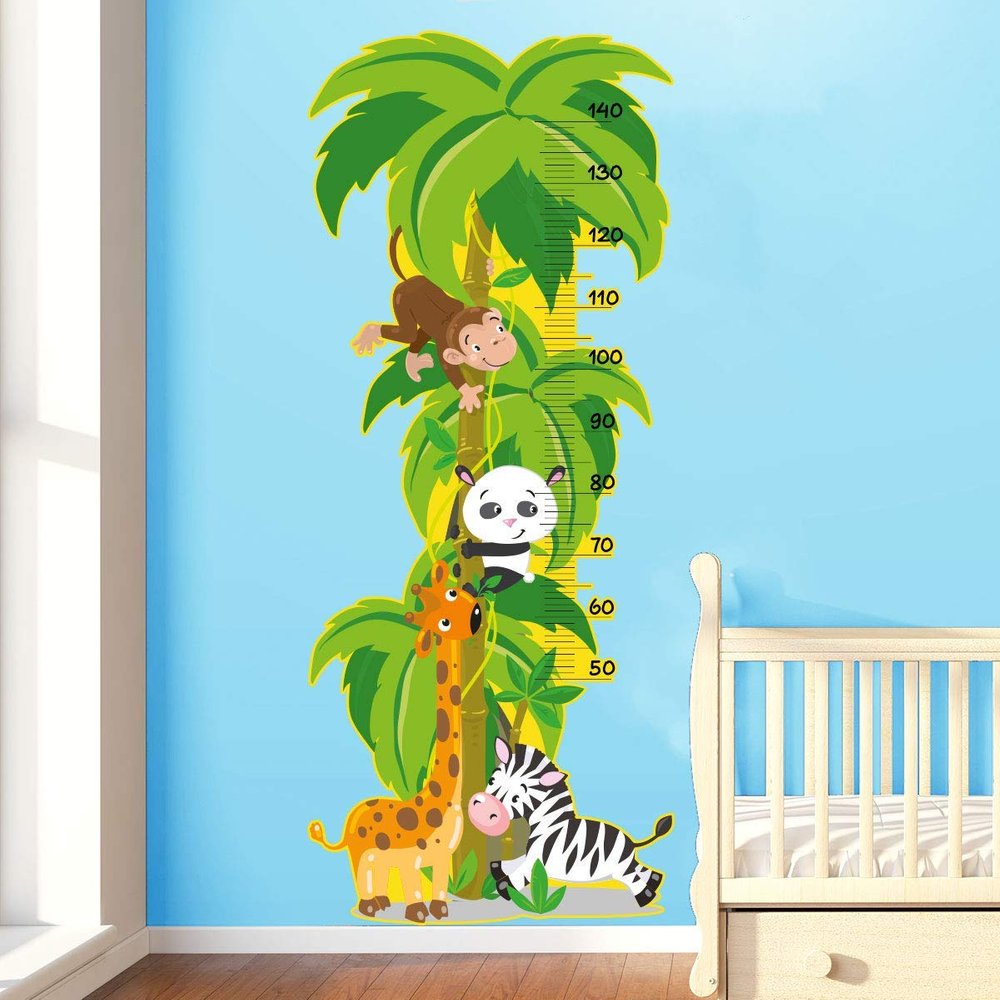 Ambiance Sticker Stickers Children | Wall Decal Jungle Animals Wall Decoration Kids Room - 145x 60 cm
