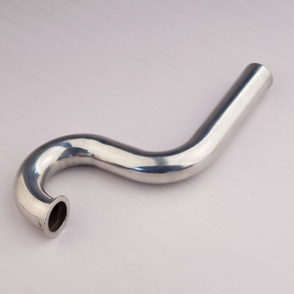 PerfectPlaza Stainless Steel Exhaust Pipe S Bend Wrap to Center WTC Header Gas RC Boat RC#230
