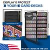 PENNZONI Card Deck Display Case - Holds 70 Playing Cards, Trading Card Display, Acrylic Wall Display Case, Playing Card Case for Cards | 4.5" Tall, Black view 3