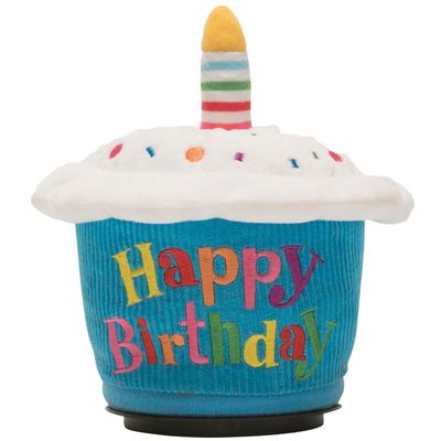 Cuddle Barn - Birthday Cupcake Spinner | Animated Cupcake Musical Plush Toy Spins and Lights Up to The Song Happy Birthday, 8 inches
