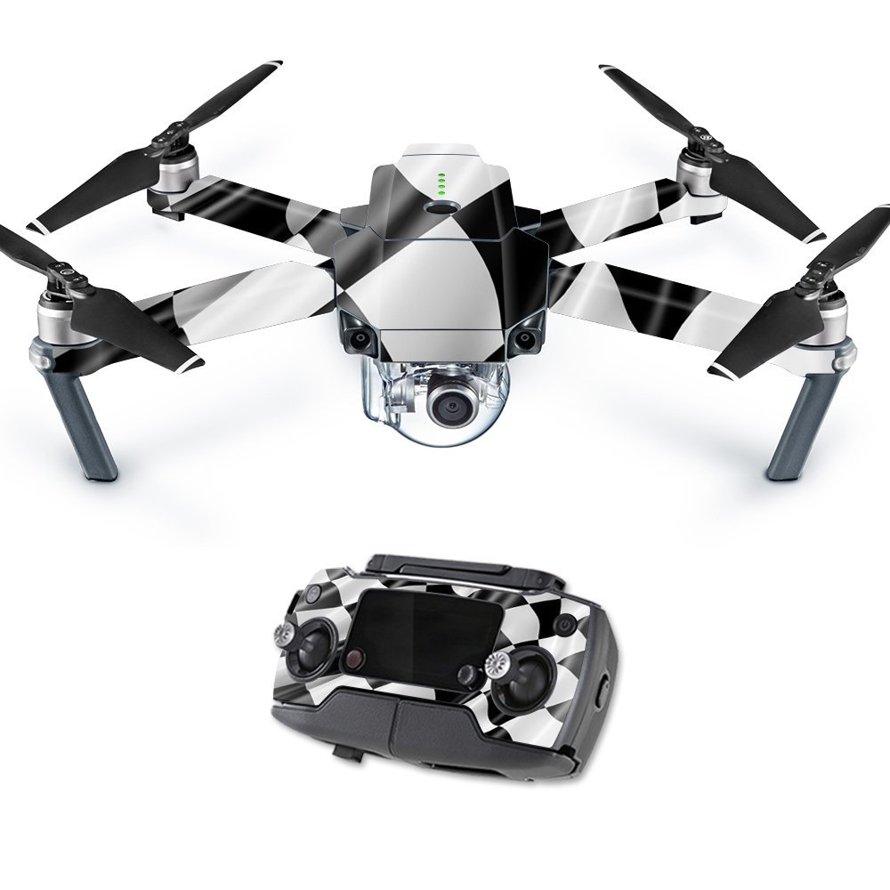 MightySkins Skin Compatible with DJI Mavic Pro Quadcopter Drone - Race Flag | Protective, Durable, and Unique Vinyl Decal wrap Cover | Easy to Apply, Remove, and Change Styles | Made in The USA