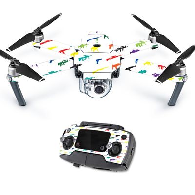 MightySkins Skin Compatible with DJI Mavic Pro Quadcopter Drone - Fun Guns | Protective, Durable, and Unique Vinyl Decal wrap Cover | Easy to Apply, Remove, and Change Styles | Made in The USA