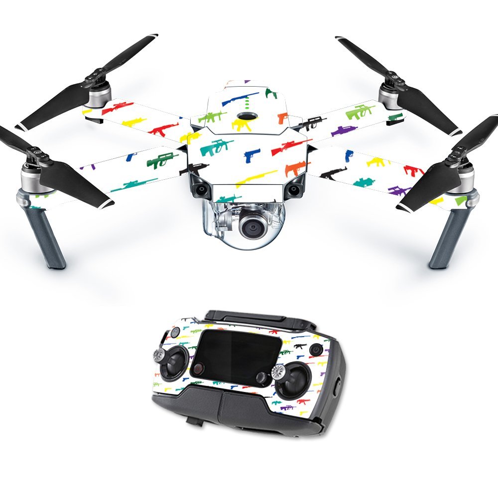 MightySkins Skin Compatible with DJI Mavic Pro Quadcopter Drone - Fun Guns | Protective, Durable, and Unique Vinyl Decal wrap Cover | Easy to Apply, Remove, and Change Styles | Made in The USA