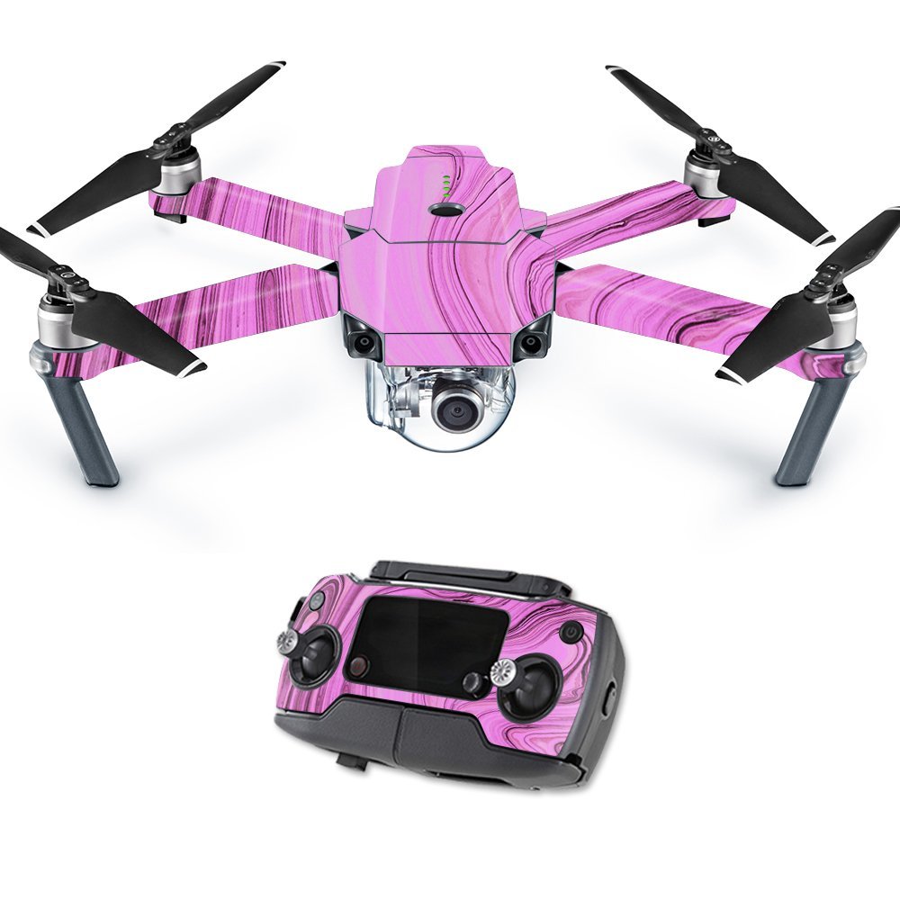 MightySkins Skin Compatible with DJI Mavic Pro Quadcopter Drone - Pink Thai Marble | Protective, Durable, and Unique Vinyl Decal wrap Cover | Easy to Apply, Remove | Made in The USA
