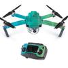 MightySkins Skin Compatible with DJI Mavic Pro Quadcopter Drone - Blue Green Polygon | Protective, Durable, and Unique Vinyl Decal wrap Cover | Easy to Apply, Remove | Made in The USA view 1