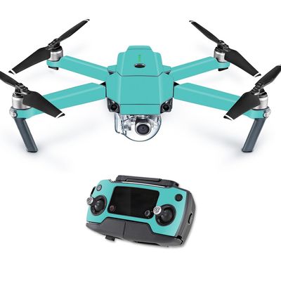 MightySkins Skin Compatible with DJI Mavic Pro Quadcopter Drone - Solid Turquoise | Protective, Durable, and Unique Vinyl Decal wrap Cover | Easy to Apply, Remove, and Change Styles | Made in The USA