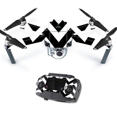 MightySkins Skin Compatible with DJI Mavic Pro Quadcopter Drone - Black Chevron | Protective, Durable, and Unique Vinyl Decal wrap Cover | Easy to Apply, Remove, and Change Styles | Made in The USA