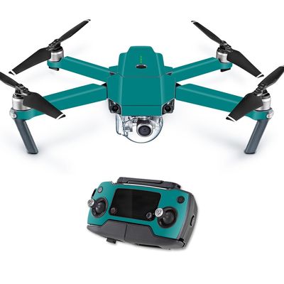MightySkins Skin Compatible with DJI Mavic Pro Quadcopter Drone - Solid Teal | Protective, Durable, and Unique Vinyl Decal wrap Cover | Easy to Apply, Remove, and Change Styles | Made in The USA