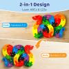 LovesTown Wooden Puzzles for Kids, Double Sided Snake Jigsaw with Alphabet & Numbers, Montessori Educational Toy for Toddlers, Chunky Animal Gift view 2