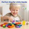 LovesTown Wooden Puzzles for Kids, Double Sided Snake Jigsaw with Alphabet & Numbers, Montessori Educational Toy for Toddlers, Chunky Animal Gift view 4