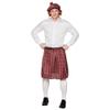 Boland 81223 Mr Tartan Beret, Red Checked, with Tassels and Hair, Elastic Band, Tartan Cap, Hat, Scotland, Highlands, Costume, Carnival, Theme Party view 2