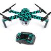 MightySkins Skin Compatible with DJI Mavic Pro Quadcopter Drone - Teal Leopard | Protective, Durable, and Unique Vinyl Decal wrap Cover | Easy to Apply, Remove, and Change Styles | Made in The USA view 1