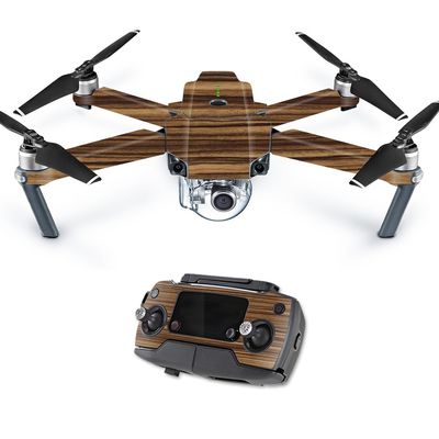 MightySkins Skin Compatible with DJI Mavic Pro Quadcopter Drone - Dark Zebra Wood | Protective, Durable, and Unique Vinyl Decal wrap Cover | Easy to Apply, Remove, and Change Styles | Made in The USA