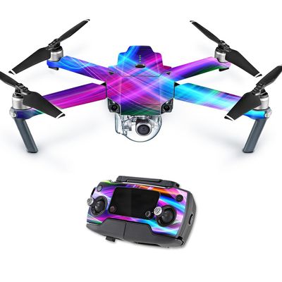 MightySkins Skin Compatible with DJI Mavic Pro Quadcopter Drone - Light Waves | Protective, Durable, and Unique Vinyl Decal wrap Cover | Easy to Apply, Remove, and Change Styles | Made in The USA