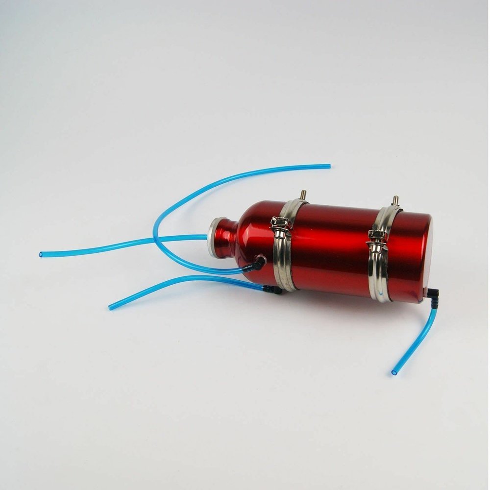 PerfectPlaza 600ml Red Metal Fuel Tank for 23-30.5cc RC Gas Boat Atomik C1 Aquacraft Rio