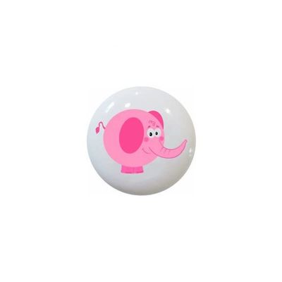 Pink Cartoon Elephant - GF Images - DECORATIVE Glossy CERAMIC Cupboard Cabinet PULLS Dresser Drawer KNOBS