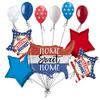 11 pc Patriotic America Welcome Home Balloon Bouquet USA Veterans Day Military view 1