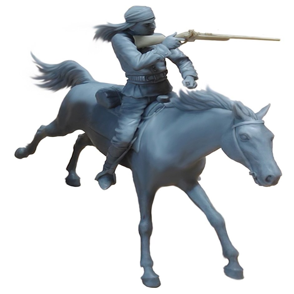 1/35 Master box Indian war Apache attack American indigenous soldier 2 figures & horse plastic MB35188