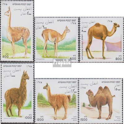 Afghanistan 1712-1717 (Complete.Issue.) unmounted Mint/Never hinged ** MNH 1997 Camels (Stamps for Collectors) Other Mammals (Monkeys/Dinosaurs/Elephants ...)