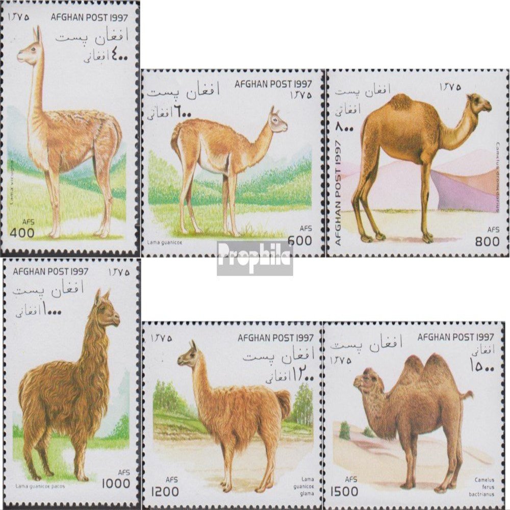 Afghanistan 1712-1717 (Complete.Issue.) unmounted Mint/Never hinged ** MNH 1997 Camels (Stamps for Collectors) Other Mammals (Monkeys/Dinosaurs/Elephants ...)