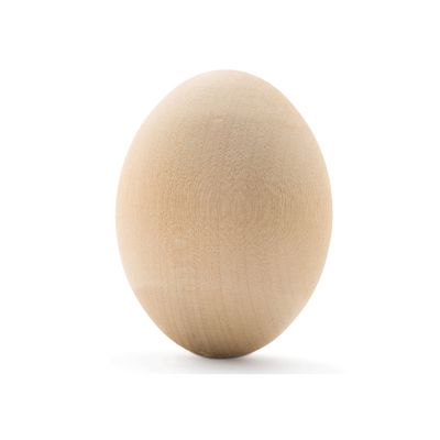 24 Quality Wood Easter Eggs to Paint, Smooth Wooden Eggs for Crafts, Wood Egg for Crafts & Easter Decor 2-1/2 in, by Woodpeckers