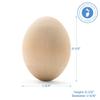 24 Quality Wood Easter Eggs to Paint, Smooth Wooden Eggs for Crafts, Wood Egg for Crafts & Easter Decor 2-1/2 in, by Woodpeckers view 2