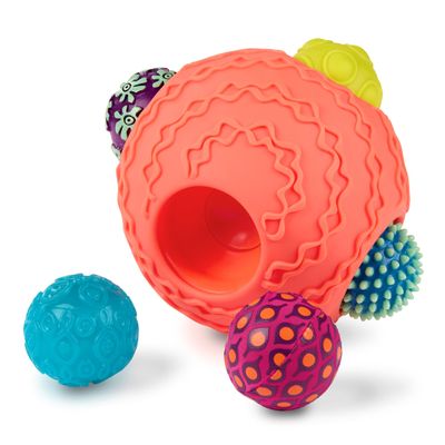 B. toys  Sensory Baby Toys Set with Textured Balls  6 Pieces Development Set with Large Ball & 5 Small Balls with Different Textures for Tactile Stimulation & Motor Skills Development, 6+ Months