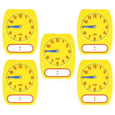 Learning ADVANTAGE-25615 edx Education Write-On/Wipe-Off Clock Dials - Set of 5