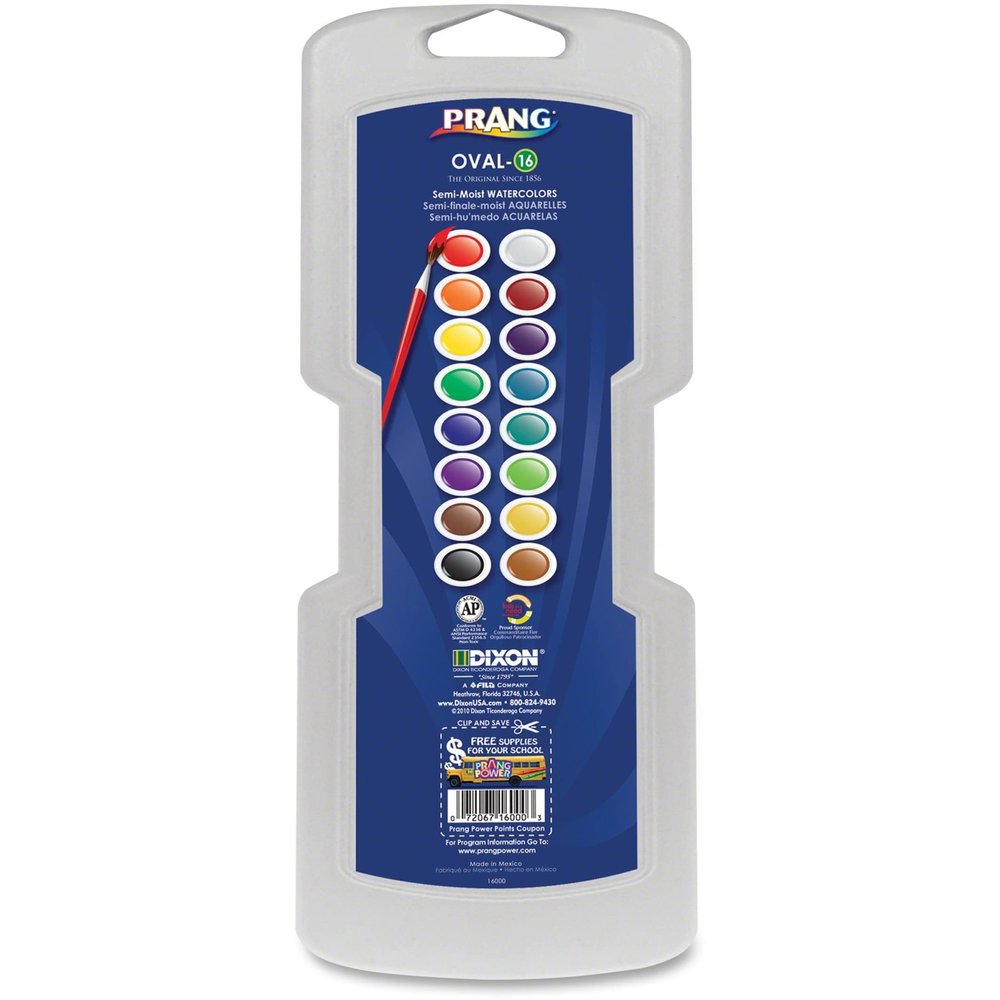 Dixon 16 Oval Semi-Moist Watercolors