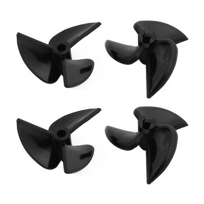 uxcell 2 Pair 32 x 1.4 x 3mm Nylon 3-Vane Rotating RC Boat Prop Propeller Black