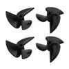 uxcell 2 Pair 32 x 1.4 x 3mm Nylon 3-Vane Rotating RC Boat Prop Propeller Black view 1