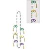 Mardi Gras Mask Party Necklace - 36" | Multicolor - 1 Pc. view 1