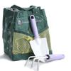 Factory Direct Craft Home Interiors Adorable Insect Accented Green Gardening Bag with Lavender Handle Garden Tools Included view 1