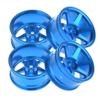 LAFEINA 4PCS Aluminium Alloy RC Wheel Hub Rims 52mm for 1/10 On-Road Drift Car HSP Tamiya HPI Kyosho Sakura (Blue) view 2