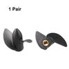 uxcell RC Boat Propeller M4 Shaft 2 Vanes 35mm 25mm P/D Fan Shape Copper Core Pastic Black CW CCW Rotating Propeller Props for RC Boat, 1 Pair view 3