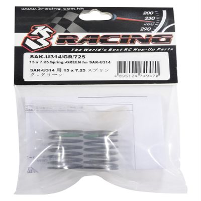 3 Racing 15x7.25 Spring (Green) for SAK-U314/GR/725 SAK-U314 (Three Racing)
