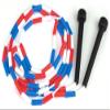 7 Foot Children's Jump Rope with Multi Color Plastic Segments (RED/WHITE/BLUE) view 1