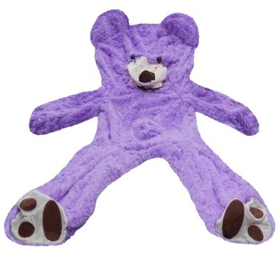 6.5 Feet Huge Giant Teddy Bear Cover, Big Bear Costume Suit (Not Filled),(Purple, 2 m)