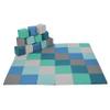 ECR4Kids SoftZone Patchwork Activity Mat and Toddler Blocks, Soft Playset, Contemporary, 13-Piece view 1