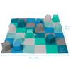 ECR4Kids SoftZone Patchwork Activity Mat and Toddler Blocks, Soft Playset, Contemporary, 13-Piece view 2