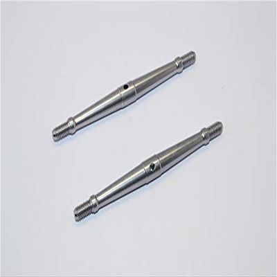 Aluminum 5mm Clockwise And Anticlockwise Turnbuckles (Total Length 87mm - Both Side Thread 10mm) - 1Pr Gray Silver