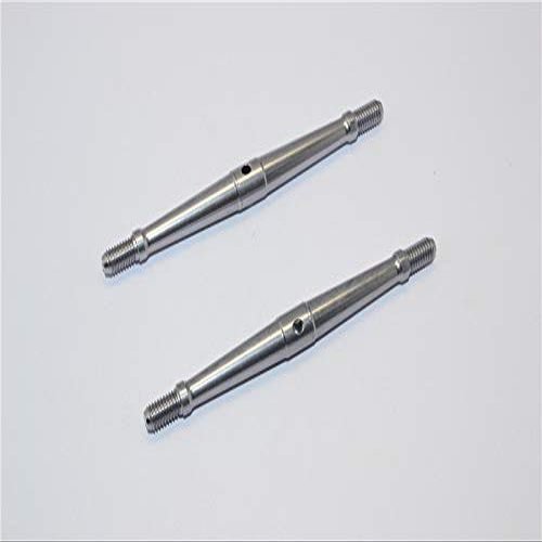 Aluminum 5mm Clockwise And Anticlockwise Turnbuckles (Total Length 87mm - Both Side Thread 10mm) - 1Pr Gray Silver