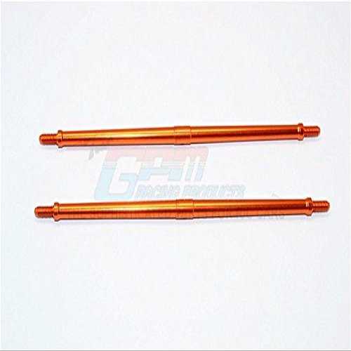 Aluminum 4mm Clockwise And Anticlockwise Turnbuckles (Total Length 147.5mm - Both Side Thread 10mm) - 1Pr Orange