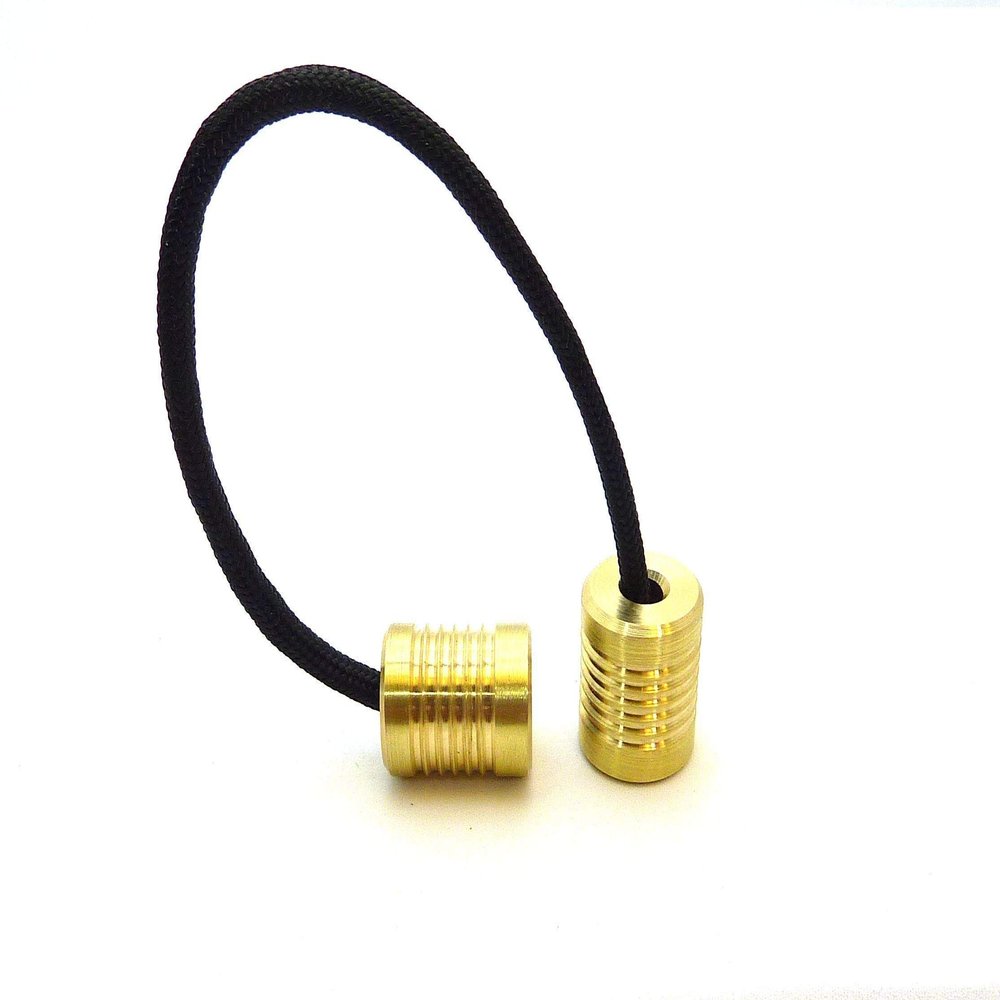 BEGLERI SIX2FIVE - BRASS - HAND MACHINED EDC GREEK WORRY FIDGET BEADS - MADE IN THE USA