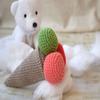 Crochet Rattle Ice Cream Baby Toy Summer Food Toddler Eco Friendly Cotton Kids Children Gifts Ideas view 3